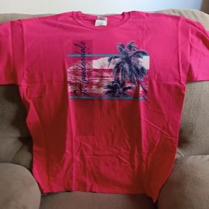 Gildan Women Pink Florida T-shirt Size L